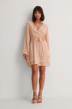 Robe En Dobby À Superpositions Et À Fronces -Lady Doux Soldes Magasin nakd overlap dobby dress 1014 000807 0048 01c