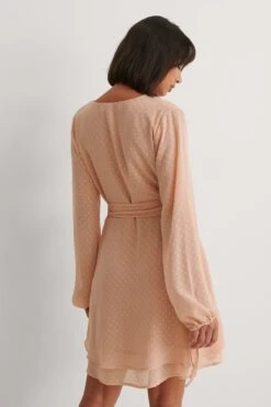 Robe En Dobby À Superpositions Et À Fronces -Lady Doux Soldes Magasin nakd overlap dobby dress 1014 000807 0048 02k