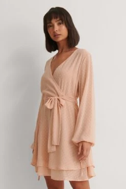 Robe En Dobby À Superpositions Et À Fronces -Lady Doux Soldes Magasin nakd overlap dobby dress 1014 000807 0048 03j