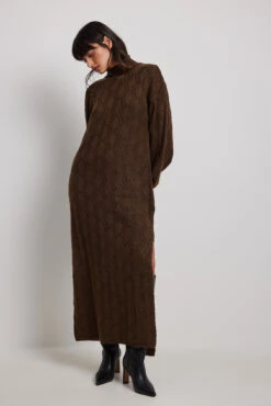 NA-KD Robe Longue Oversize En Maille -Lady Doux Soldes Magasin nakd oversized knitted maxi dress 1100 006834 0017 8472