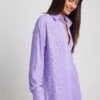 Robe Chemise Oversize à Sequins