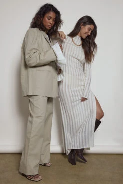 Robe Longue En Tricot à Empiècement -Lady Doux Soldes Magasin nakd panel knit maxi dress 1018 009001 0260 01c r