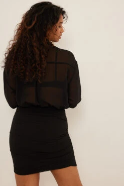 Robe Mini Plissée En Mousseline -Lady Doux Soldes Magasin nakd pelated chiffon mini dress 1018 008884 0002 21551