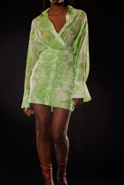 Robe Mini Plissée En Mousseline -Lady Doux Soldes Magasin nakd pleated chiffon mini dress 1018 008884 9649 1