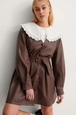 NA-KD Robe Avec Ceinture En Pu -Lady Doux Soldes Magasin nakd pu belted mini dress 1018 007168 0017 01j