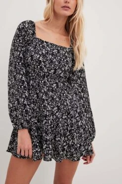 Mini Robe à Détails Volants