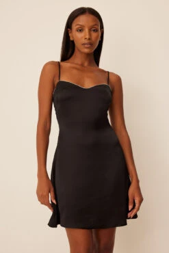 Robe Courte Avec Strass -Lady Doux Soldes Magasin nakd rhinestone detail mini dress 1727 000086 0002 12276