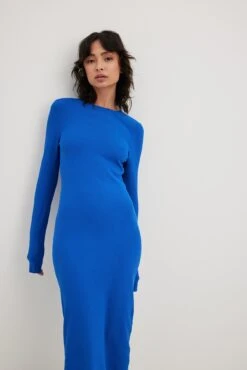 Robe Corset Mi-longue En Maille Côtelée -Lady Doux Soldes Magasin nakd rib knitted corset detail midi dress 1018 010189 0003 19303 1