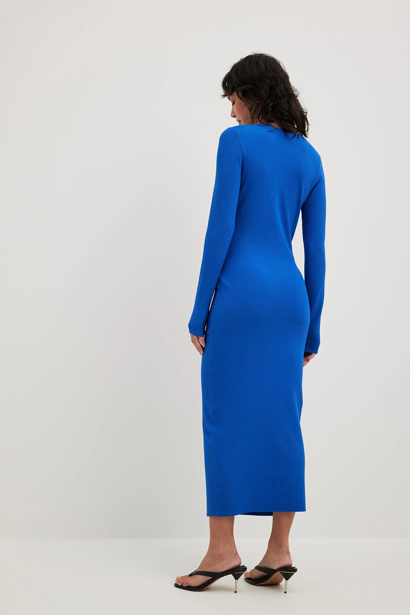 Robe Corset Mi-longue En Maille Côtelée – Image 6