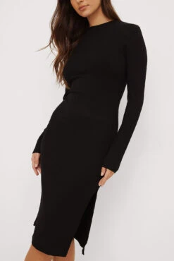 NA-KD Robe Mini Fendue Côtelée 6 NA-KD Robe Mini Fendue Côtelée -Lady Doux Soldes Magasin nakd ribbed slit detail mini dress 1100 006018 0002 7019 r11