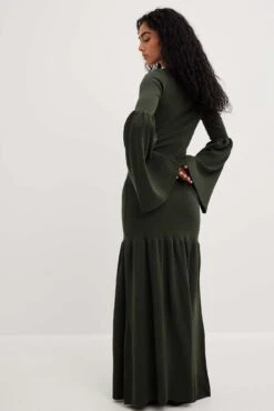 Robe Volantée En Maille Côtelée -Lady Doux Soldes Magasin nakd ribbed flouncy knitted dress 1720 000112 0086 12285