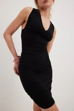 Robe Courte Froncée Sur Le Côté -Lady Doux Soldes Magasin nakd rocuhed side mini dress 1018 010344 0002 29222