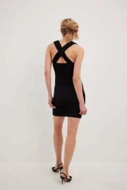 Robe Courte Froncée Sur Le Côté -Lady Doux Soldes Magasin nakd rocuhed side mini dress 1018 010344 0002 29241