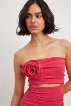 NA-KD Robe Courte à Découpes Avec Rose -Lady Doux Soldes Magasin nakd rose cut out mini dress 1100 007347 2008 27764 copy 1