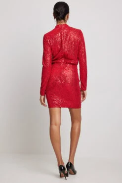 Robe Mini Froncée à Paillettes -Lady Doux Soldes Magasin nakd rouched sequin mini dress 1017 002002 0004 0622