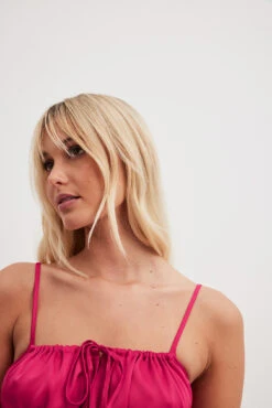 NA-KD Robe Mini En Satin Avec Cordon De Serrage -Lady Doux Soldes Magasin nakd satin drawstring tie chest mini dress 1100 006991 0801 23518