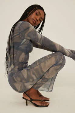 Maxi Robe -Lady Doux Soldes Magasin nakd seam mesh maxi dress 1017 001578 6141 03