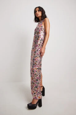 Maxi Robe à Paillettes -Lady Doux Soldes Magasin nakd sequins transparent maxi dress 1686 000096 0061 10172