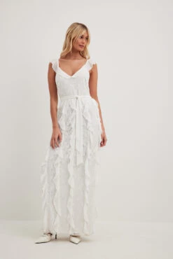 Robe Longue Transparente Avec Dentelle -Lady Doux Soldes Magasin nakd sheer lace detail maxi dress 1017 002211 0001 22709