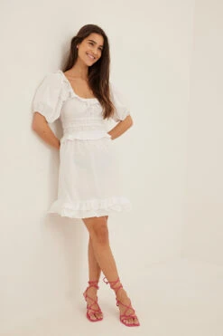 Robe Mini En Coton 5 Robe Mini En Coton -Lady Doux Soldes Magasin nakd shirred cotton mini dress 1100 004282 0001 0479