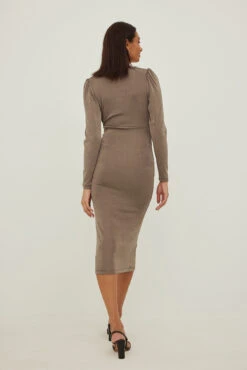 Robe Froncée à épaulettes Recyclée -Lady Doux Soldes Magasin nakd shoulder pad rouched dress 1017 001385 0137 15922