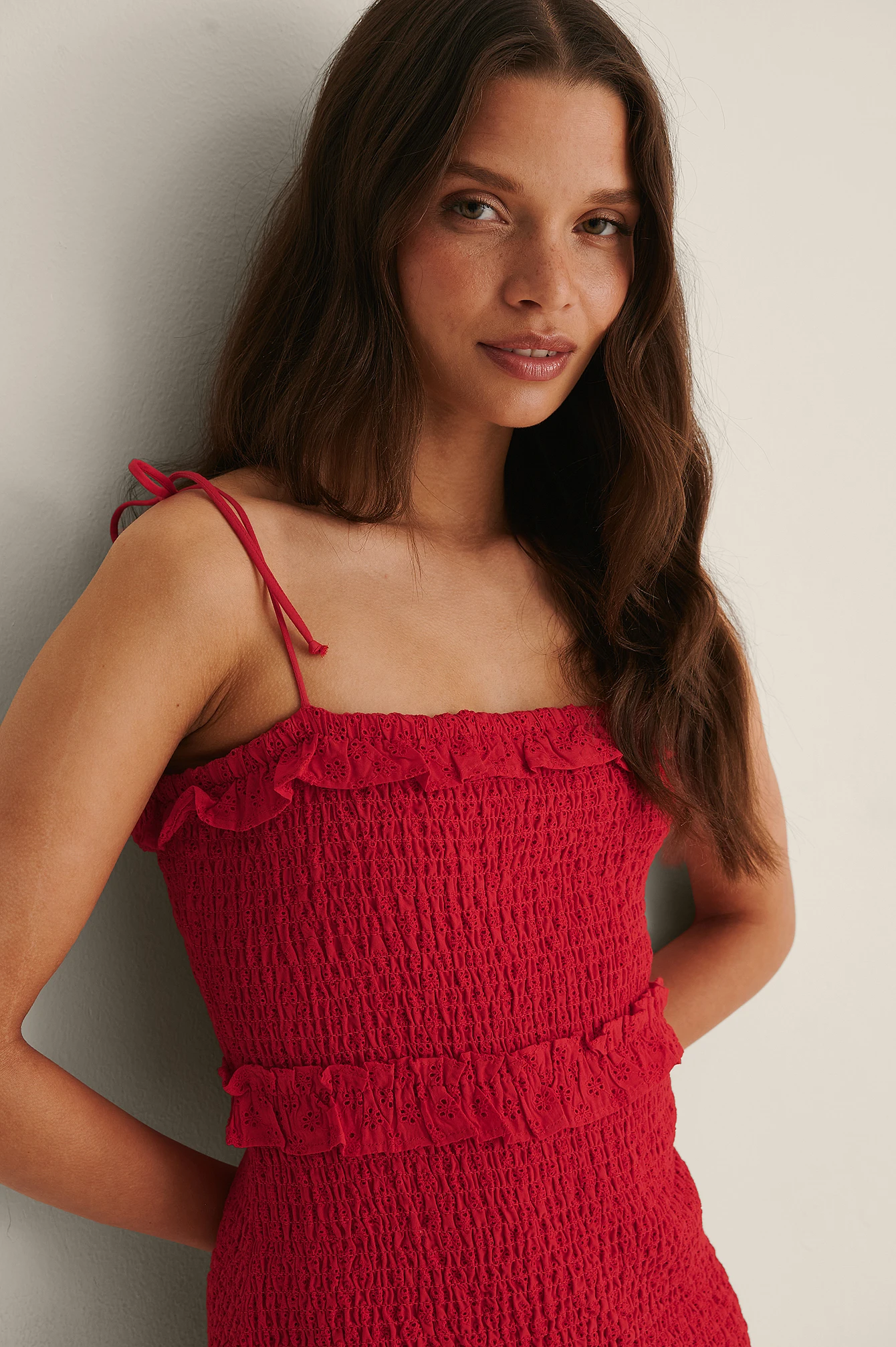 Robe Mi-longue à Smocks 4 Robe Mi-longue à Smocks – Image 4