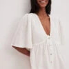Robe Longue Nouée à La Taille En Coton Doux