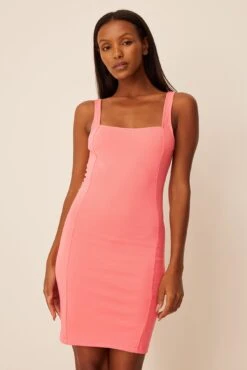 Robe Mini à Col Carré -Lady Doux Soldes Magasin nakd square neck mini dress 1727 000098 0256 13217