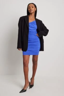 NA-KD Robe Avec Brides Au Dos -Lady Doux Soldes Magasin nakd strap back rouched midi dress 1100 006982 0003 0262 1