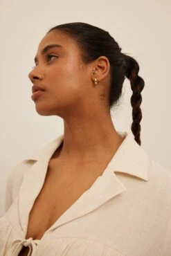 NA-KD Robe Mini En Lin Mélangé -Lady Doux Soldes Magasin nakd straps front linen mini dress 1018 009177 0005 0153