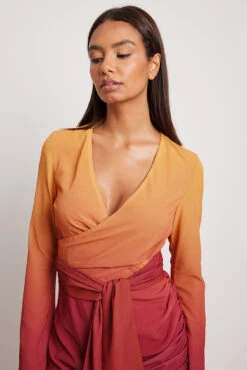 Robe Maxi Détaillée à La Taille -Lady Doux Soldes Magasin nakd straps waist ombre maxi dress 1018 009366 9416 11894