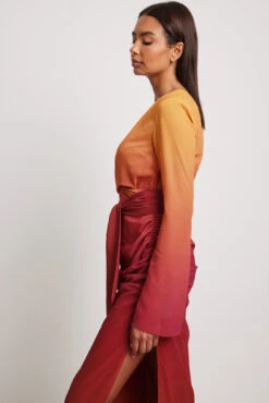 Robe Maxi Détaillée à La Taille -Lady Doux Soldes Magasin nakd straps waist ombre maxi dress 1018 009366 9416 11950