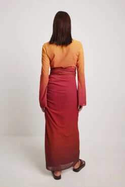 Robe Maxi Détaillée à La Taille -Lady Doux Soldes Magasin nakd straps waist ombre maxi dress 1018 009366 9416 11957