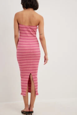 Robe Tube Mi-longue à Rayures -Lady Doux Soldes Magasin nakd striped tube midi dress 1044 000291 9587 28751