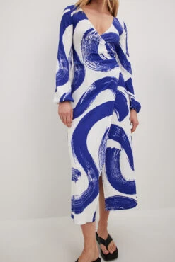 NA-KD Robe Portefeuille Mi-longue Structurée -Lady Doux Soldes Magasin nakd structure wrap midi dress 1100 007052 9727 27510