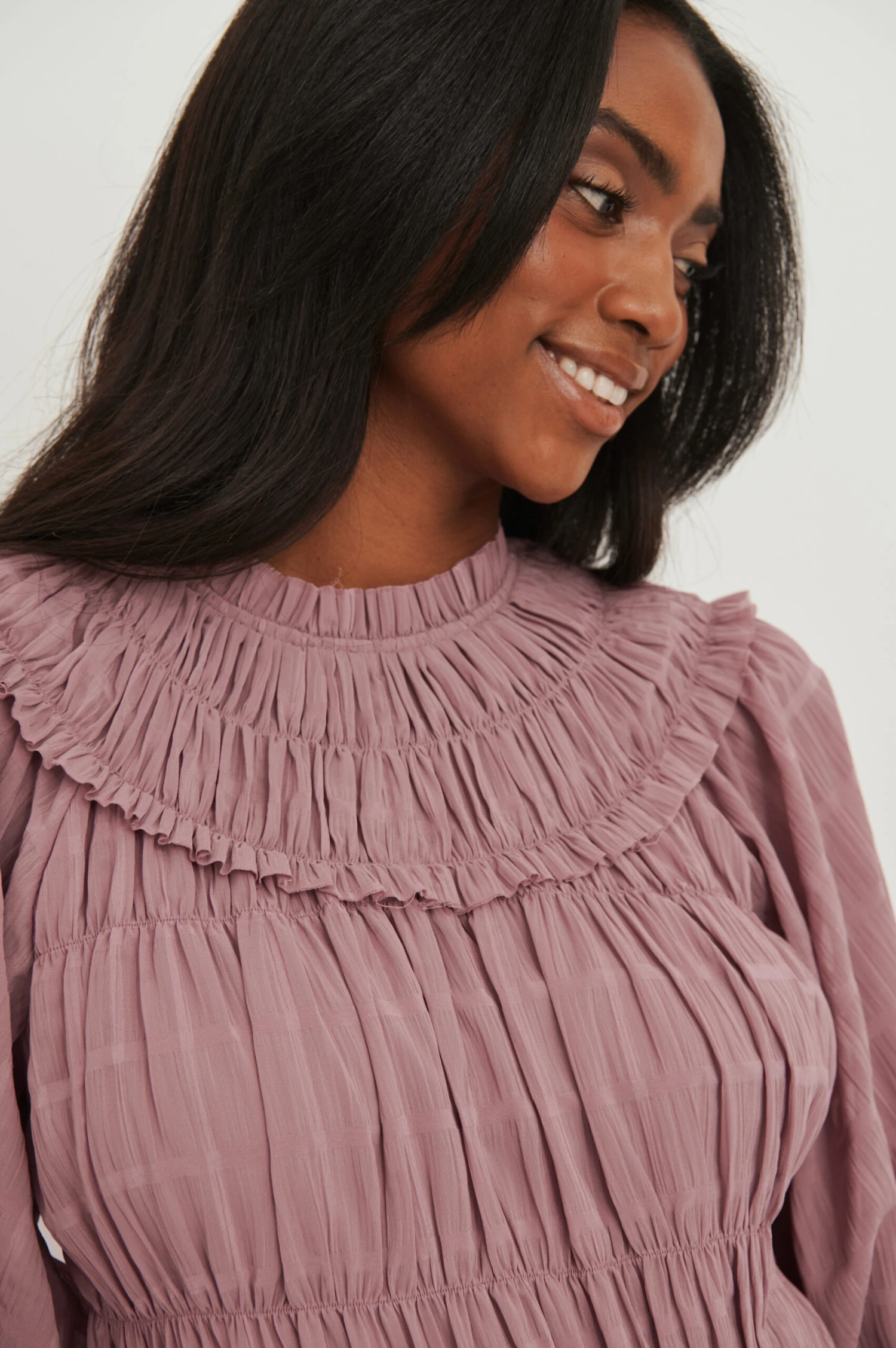 Robe Mini Structurée En Mousseline Recyclée 8 Robe Mini Structurée En Mousseline Recyclée – Image 8