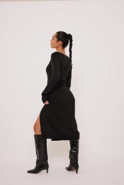 Robe Fendue Avec Décolleté En Cœur 7 Robe Fendue Avec Décolleté En Cœur -Lady Doux Soldes Magasin nakd taylor lashea slit detailed sweetheart dress 1731 000033 0002 4115