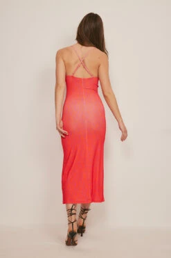 Robe Mi-longue En Jersey à Fines Bretelles Recyclée -Lady Doux Soldes Magasin nakd thin strap jersey midi dress 1761 000003 0259 22012