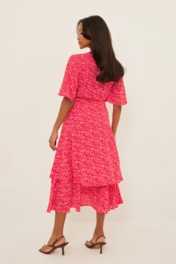 Robe Midi En Mousseline -Lady Doux Soldes Magasin nakd two layers chiffon midi dress 1014 001398 5787 2552