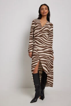 NA-KD Robe Longue à Détail Au Niveau De La Taille -Lady Doux Soldes Magasin nakd waist detail maxi dress 1100 006856 3180 1050