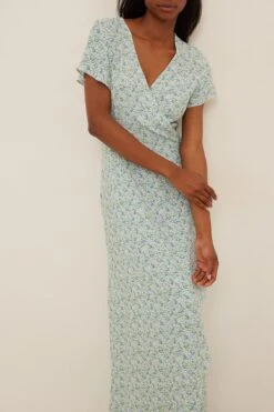 NA-KD Maxi Robe Portefeuille -Lady Doux Soldes Magasin nakd wrap maxi dress 1100 006143 2196 2252 1