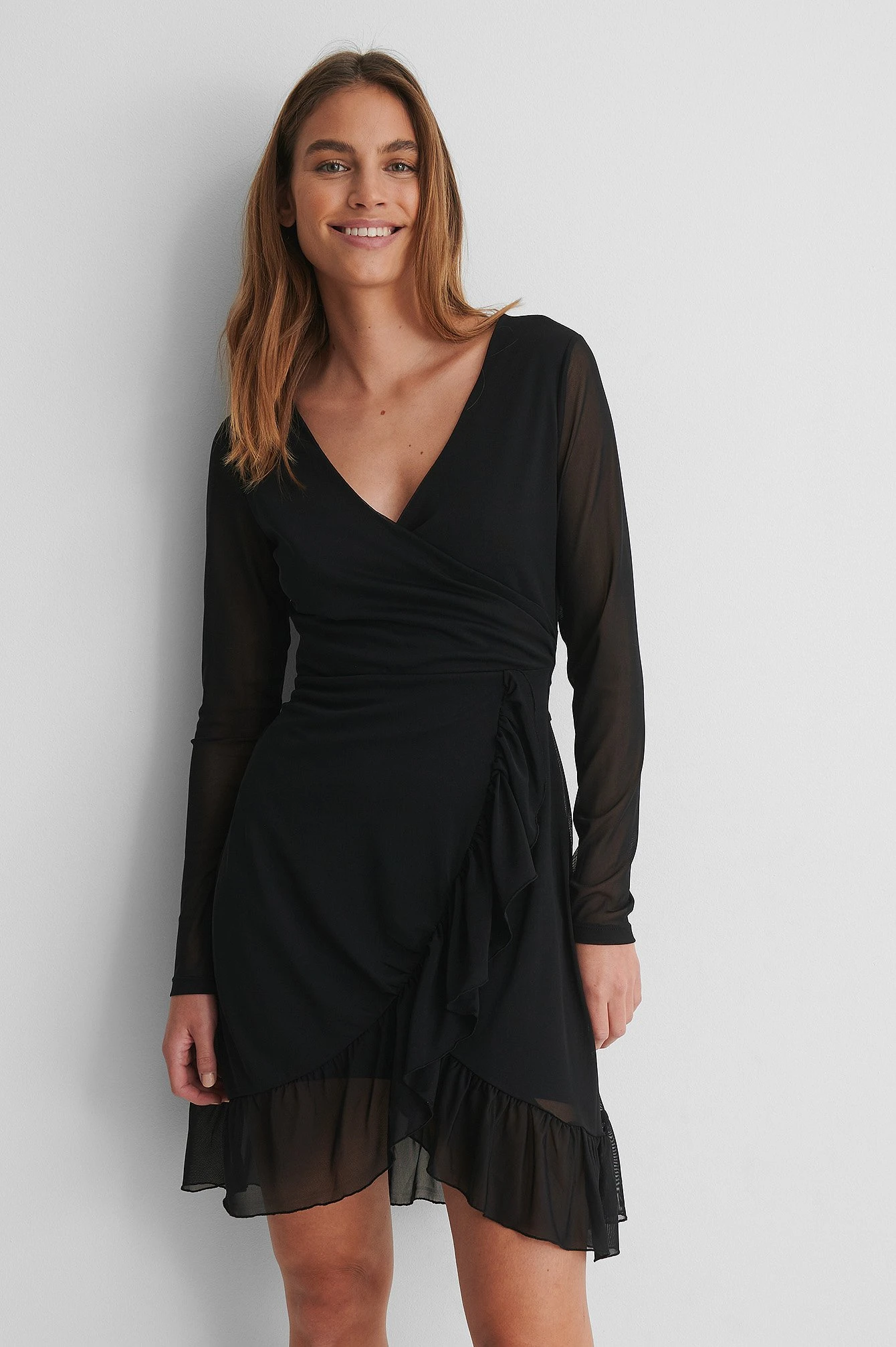 NA-KD Robe Cache-Cœur À Nouer En Maille 1 NA-KD Robe Cache-Cœur À Nouer En Maille