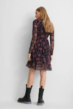 NA-KD Robe Cache-Cœur À Nouer En Maille 16 NA-KD Robe Cache-Cœur À Nouer En Maille -Lady Doux Soldes Magasin nakd wrap tie mesh dress 1100 003978 0793 02d