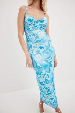 Robe Longue à Col Bénitier -Lady Doux Soldes Magasin nakdcowl neck maxi dress 1017 001905 4329 29219 1