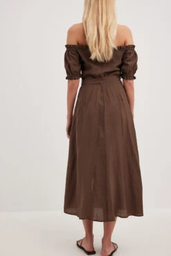 NA-KD Robe épaules Dénudées 10 NA-KD Robe épaules Dénudées -Lady Doux Soldes Magasin off shoulder mid dress 1100 007126 0017 30818