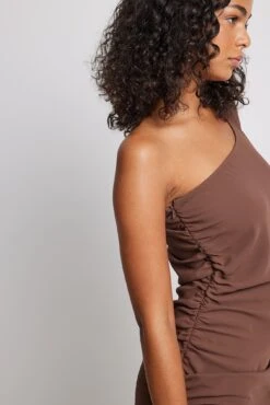 Mini Robe Une Manche -Lady Doux Soldes Magasin one sleeve tie arm mini dress 1018 009680 001727464