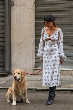 Robe Midi Dos Ouvert -Lady Doux Soldes Magasin open back detail midi dress 1797 000017 0529 editorial