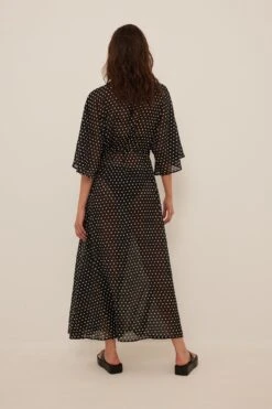 Robe Caftan -Lady Doux Soldes Magasin overlap tie caftan dress 1014 001450 12852845