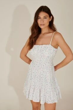 Mini Robe à Détails Volants -Lady Doux Soldes Magasin pamela recycled frill detail mini dress 1659 000067 9437 02j