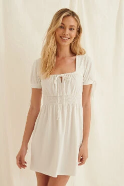 Robe Mini Recyclée Avec Détails Froncés -Lady Doux Soldes Magasin pamela ruched detail recycled mini dress 1659 000049 0001 01j